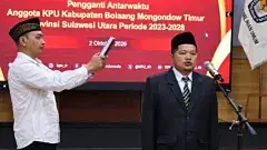 Jamal Rahman Dilantik Jadi PAW Anggota KPU Boltim 2023-2028, Ini Pesan Ketua KPU RI